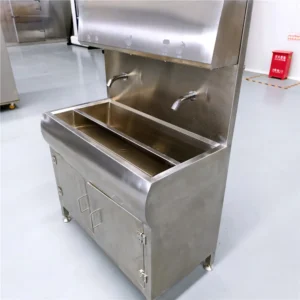 Two-Station Cabinet Hand-Washing Sink – Square Basin image 3