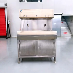 Two-Station Cabinet Hand-Washing Sink – Square Basin image 4