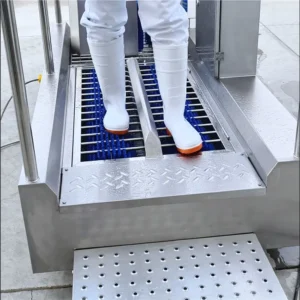 Boot Sole Washing & Hand Disinfection Access Control Station – Guardrail Type image 3