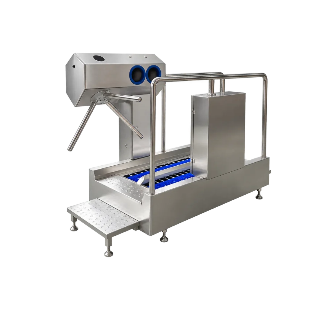 Boot Sole Washing & Hand Disinfection Access Control Station – Compact Type